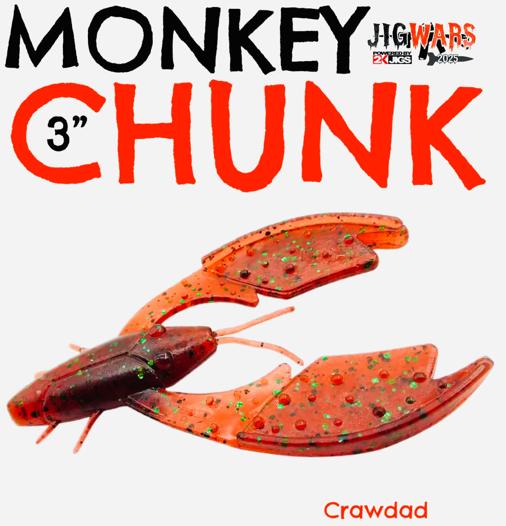 2K Jigs Monkey Chunk 3" Crawdad Featured