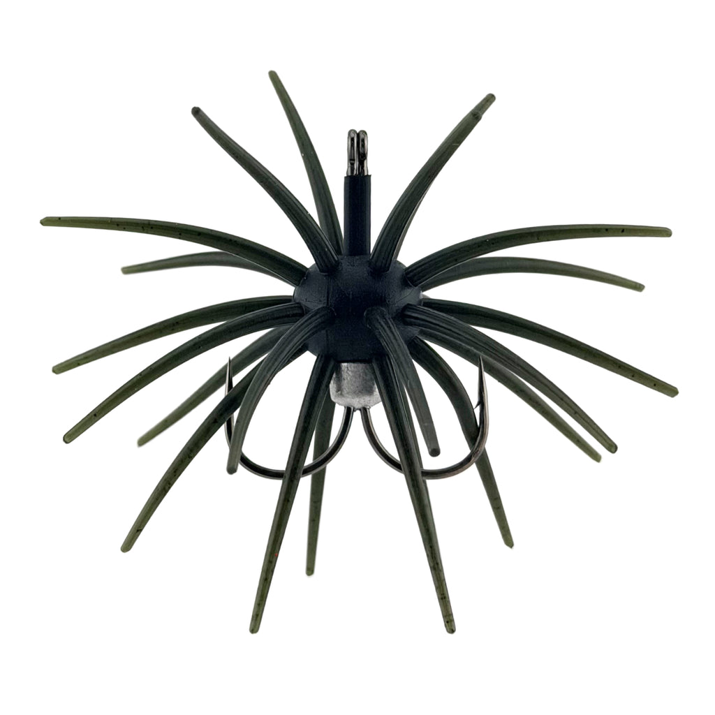 2K Urchin Star Green Pumpkin Battle Axe Round Bend Hook Rig