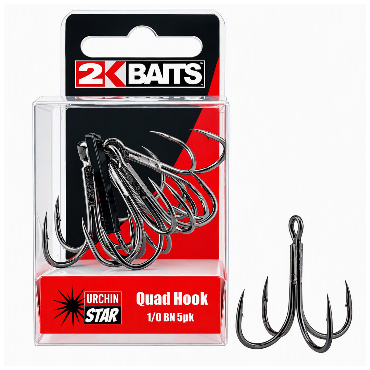 2k Urchin Star Quad Hook