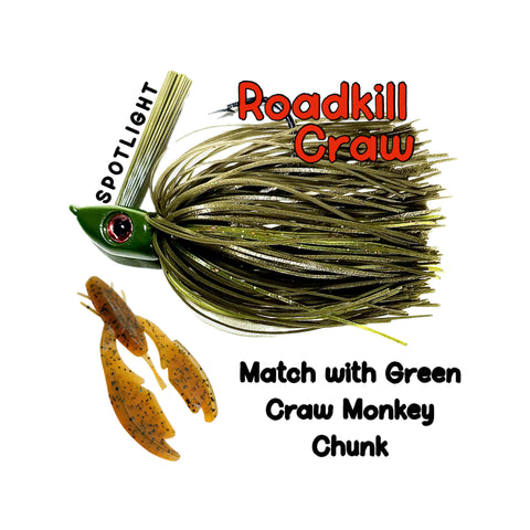 2K SPOTLIGHT JIG! DOCK MONKEY PRO! ROADKILL CRAW!