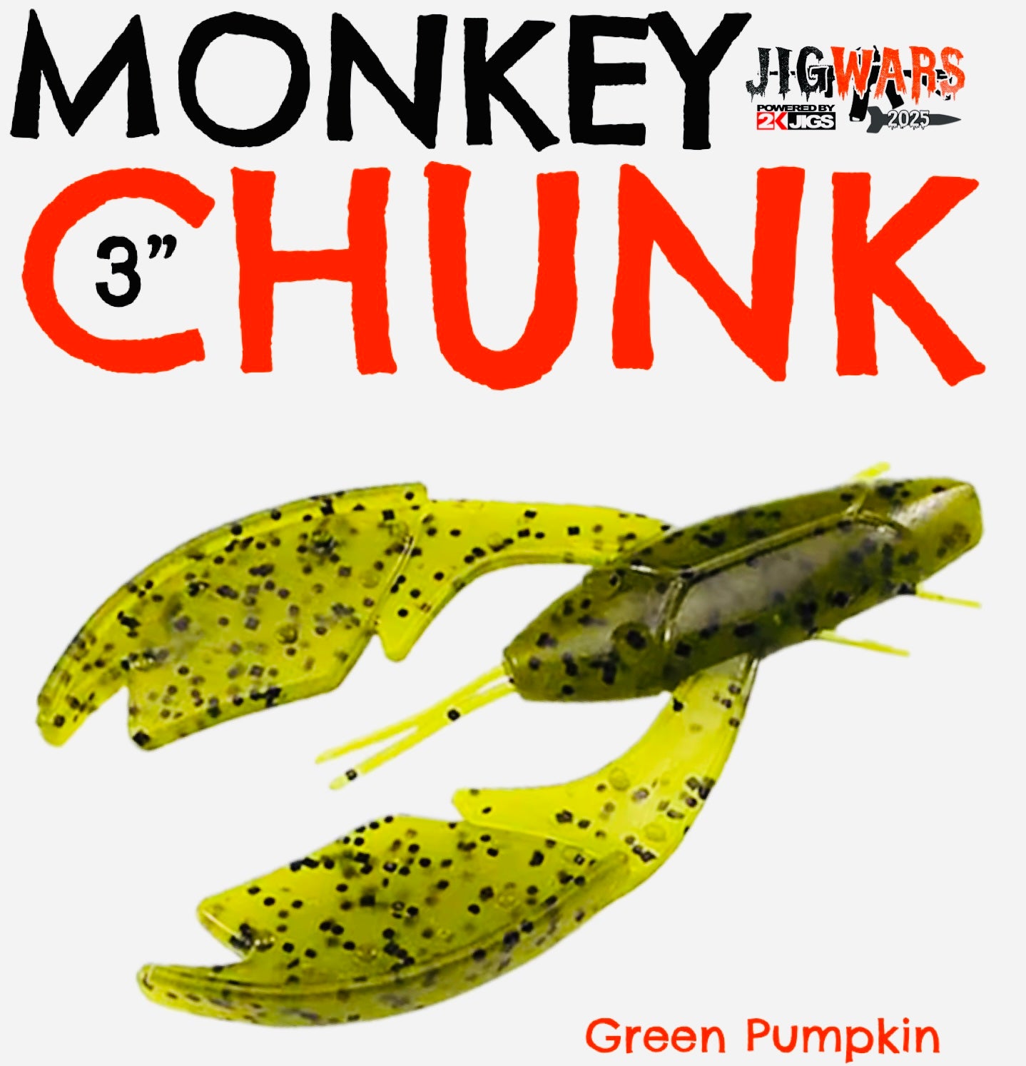 Monkey Chunk 3" in Green Pumpkin